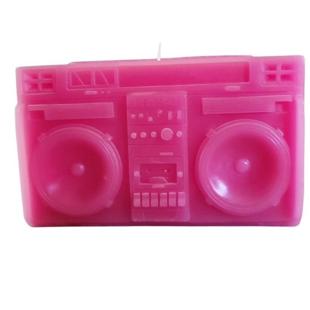 Boombox Candle Novelty‎ Pink Radio 80s Retro Music Lover Gift 5.5"x2.25"